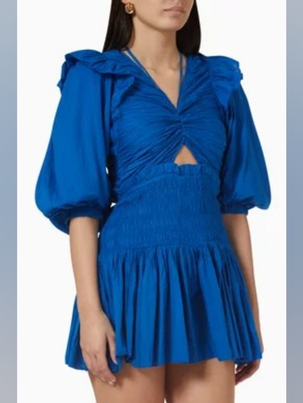 Sea New York Paco smocked cotton playsuit